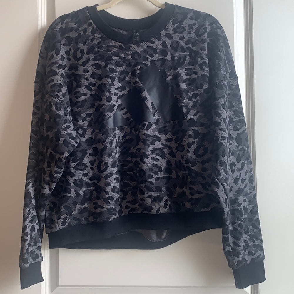 Adidas leopard crewneck